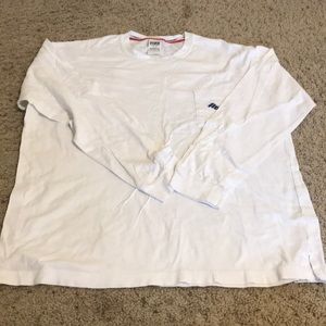 white long sleeve PINK shirt